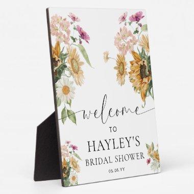 Mews Sunflower Fall  Welcome Sign Plaque