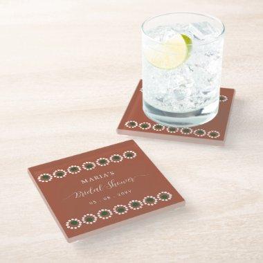 Mexican Boho Barro  Glass Coaster