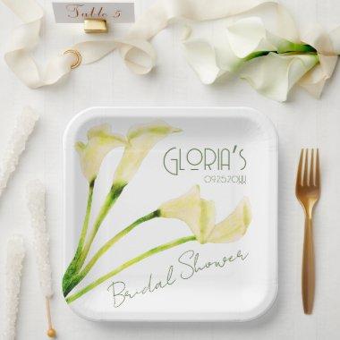 Mexican Calla Lily Bridal Shower  Paper Plates