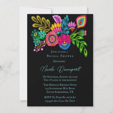 Mexican Colorful Flora Bridal Shower Invitations