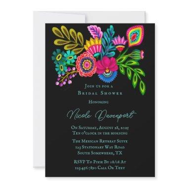 Mexican Colorful Flora Bridal Shower Invitations