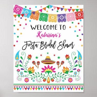 Mexican Fiesta Bridal Shower Confetti Welcome Sign
