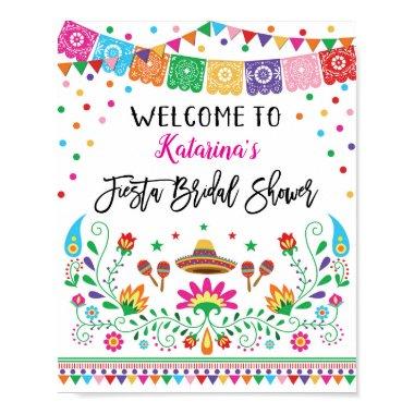 Mexican Fiesta Bridal Shower Confetti Welcome Sign