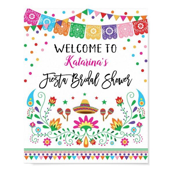 Mexican Fiesta Bridal Shower Confetti Welcome Sign