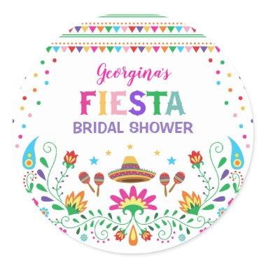 Mexican Fiesta Bridal Shower Party Decor Classic Round Sticker