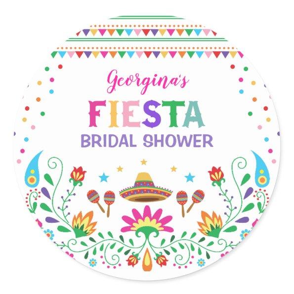 Mexican Fiesta Bridal Shower Party Decor Classic Round Sticker