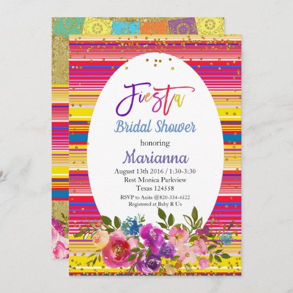 Mexican Fiesta Bridal Shower Party Invitations