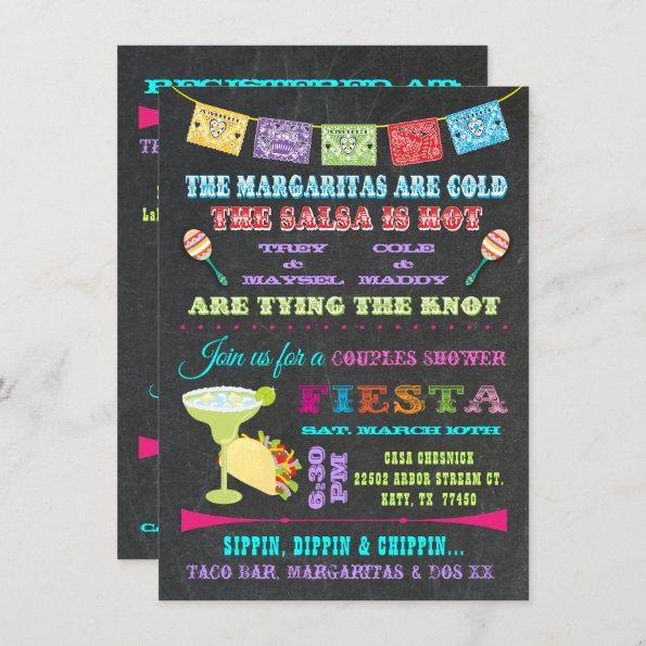 Mexican Fiesta Couples Bridal Shower Invitations