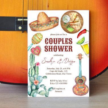 Mexican fiesta couples shower Invitations