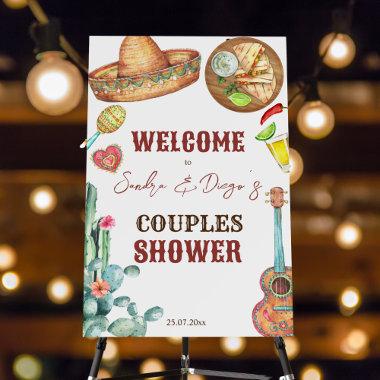 Mexican fiesta couples shower welcome sign