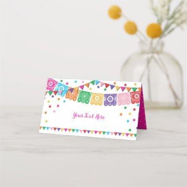 Mexican Fiesta Floral Otomi Confetti Party Decor Place Invitations