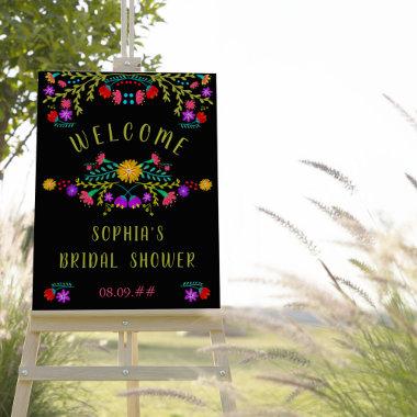 Mexican Fiesta Flower Bridal Shower Easel Welcome Foam Board