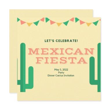 Mexican Fiesta Rehearsal Dinner Cactus Floral