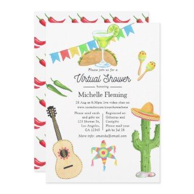 Mexican Fiesta Taco 'bout a Virtual Bridal Shower Invitations