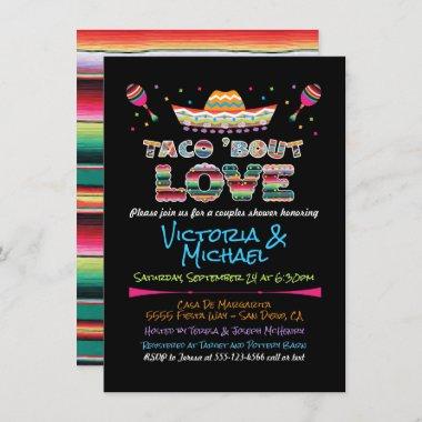 Mexican Fiesta taco bout love couples shower Invit Invitations