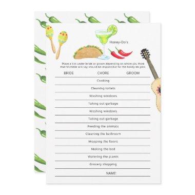 Mexican Fiesta Taco 'bout Love Honey Do's Game Invitations