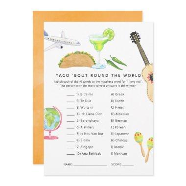 Mexican Fiesta Taco 'bout Love Shower Game Invitations