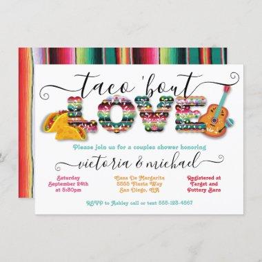 Mexican Fiesta Taco'bout Love couples shower Invitations