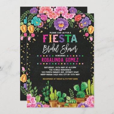 Mexican Floral Bridal Shower Fiesta Flowers Invite