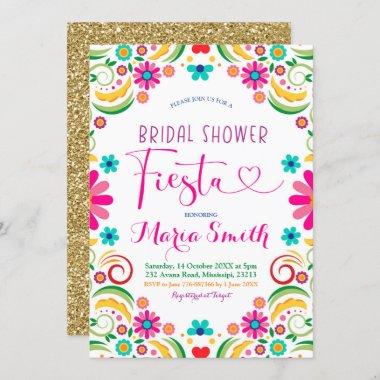 Mexican Floral Fiesta Bridal Shower Invitations