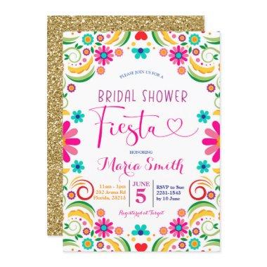 Mexican Floral Fiesta Bridal Shower Invitations