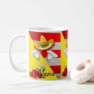 Mexican Happy Hour Yellow Stripe Mug