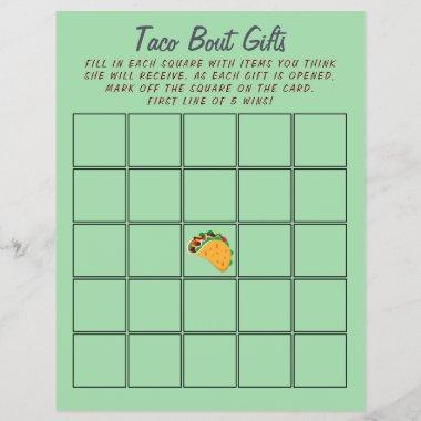 Mexican Taco Baby Shower Bingo Game