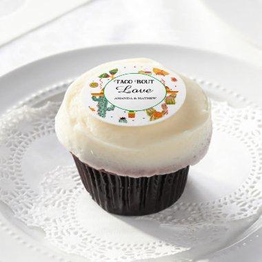 Mexican Taco Bout Love  Party Favor Edible Frosting Rounds