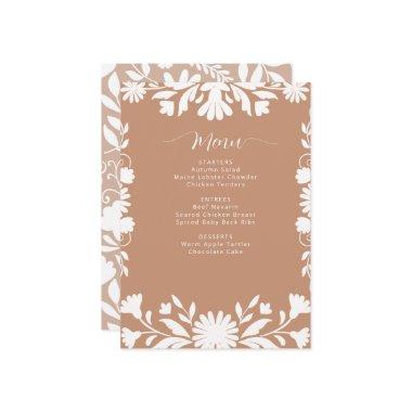 Mexican Talavera Boho Barro  Menu