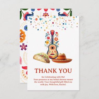 Mexican Themed Fiesta Taco Bridal Shower Thank You Invitations
