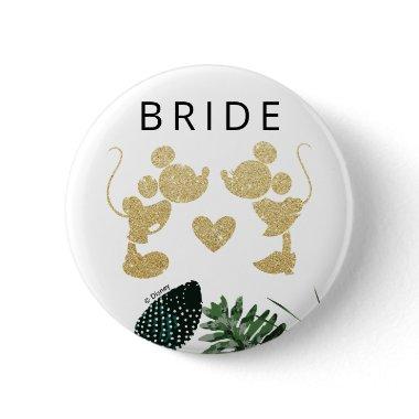 Mickey & Minnie | Tropical Faux Gold  Button