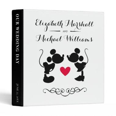 Mickey & Minnie Wedding | Silhouette Wedding 3 Ring Binder