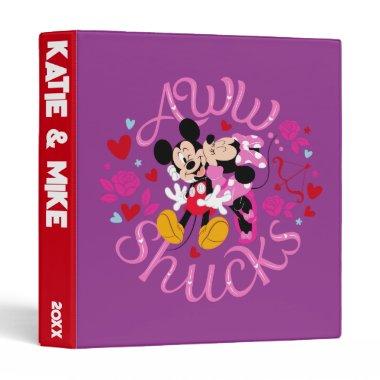 Mickey Mouse & Minnie Mouse | Aww Schucks 3 Ring Binder