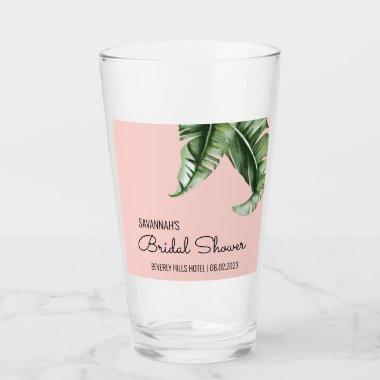 Midcentury Modern Banana Leaf  Favor Glass