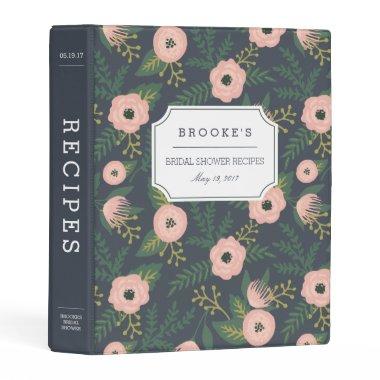 Midnight Blooms Bridal Shower Recipe Mini Binder