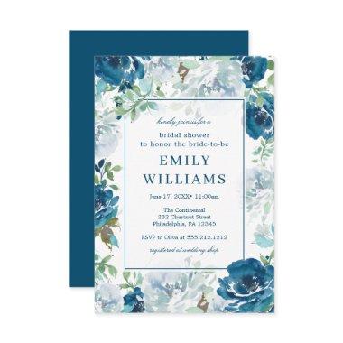 Midnight Blooms Floral Bridal Shower Invites