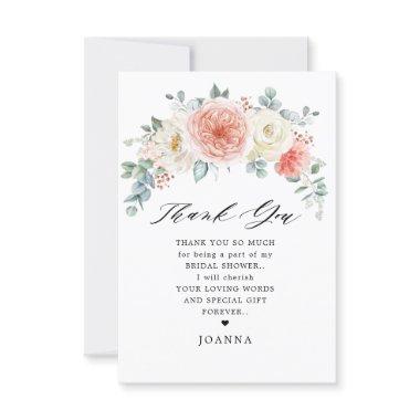 Midsummer Peach Pastel Pink Floral  Thank You