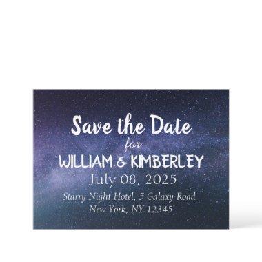 Milky Way Stars Sky Galaxy Elegant Wedding Save Th Save The Date