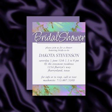 Millennial Marble | Playful Ombre Bridal Shower Invitations