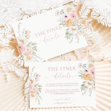 Millie Floral Bridal Shower Details Enclosure Invitations