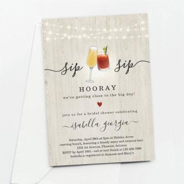 Mimosa and Bloody Mary Bridal Shower Invitations