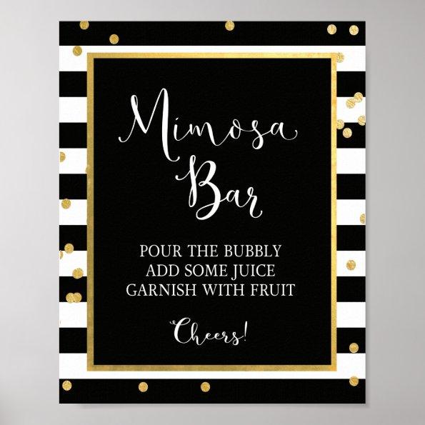 Mimosa Bar Black & Gold Sign