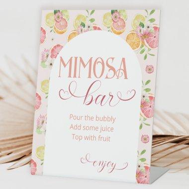 Mimosa Bar Bridal Shower Brunch Pedestal Sign