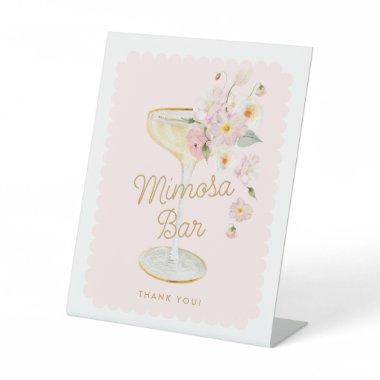 Mimosa Bar Bridal Shower Pedestal Sign