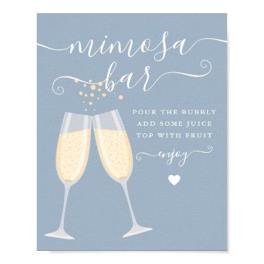 Mimosa Bar  Wedding Dusty Blue Sign