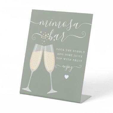 Mimosa Bar  Wedding Sage Green Pedestal Sign