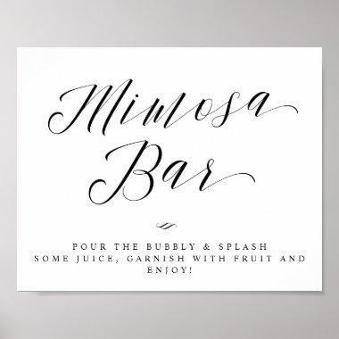 Mimosa Bar Chic Bridal Shower or Wedding Sign