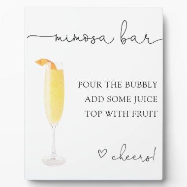 Mimosa Bar Drink Sign Plaque