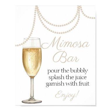 Mimosa Bar Pearls and prosecco  Poster