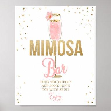 Mimosa Bar Sign Brunch and Bubbly Bridal Shower